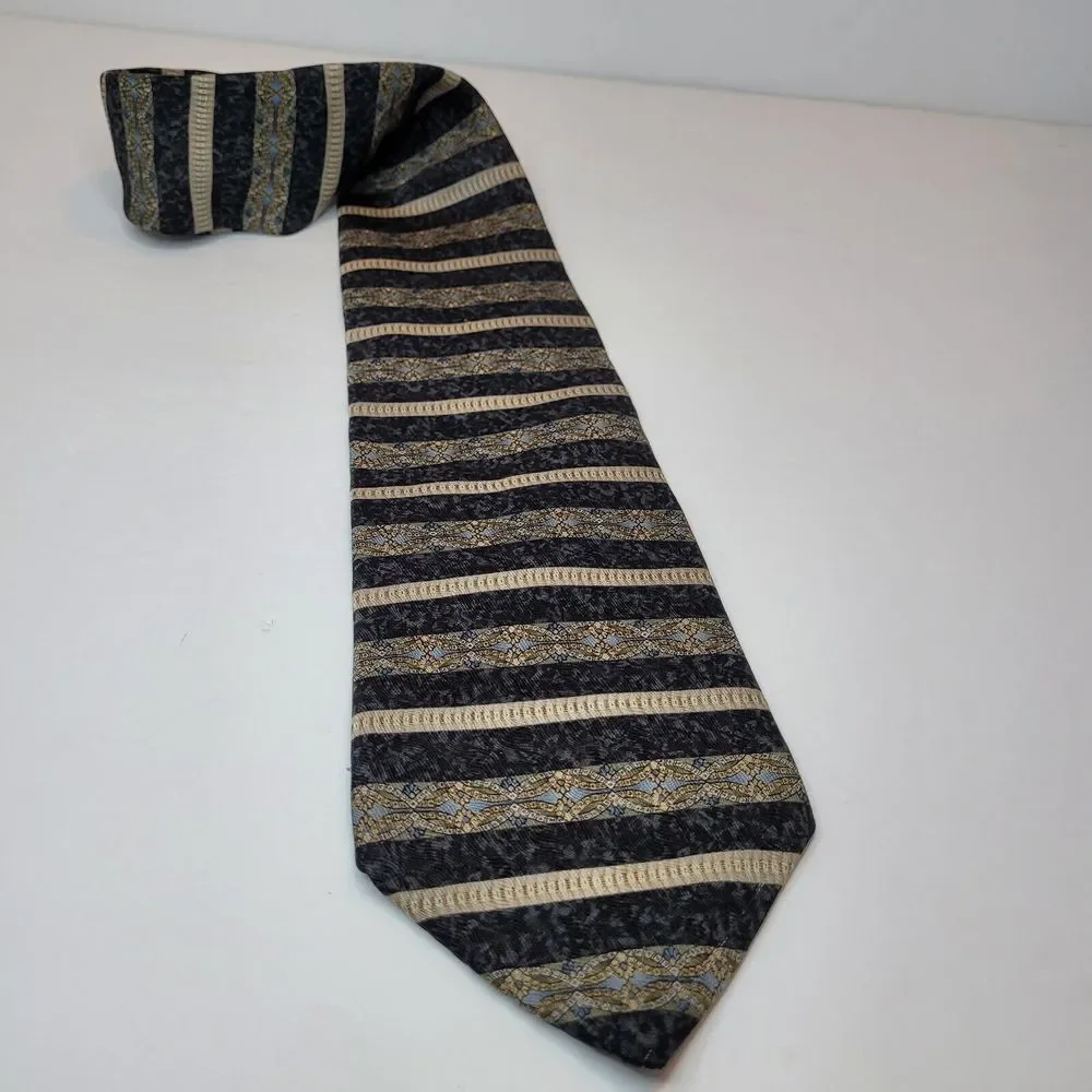 Barrington, Blue Striped Silk Tie‎